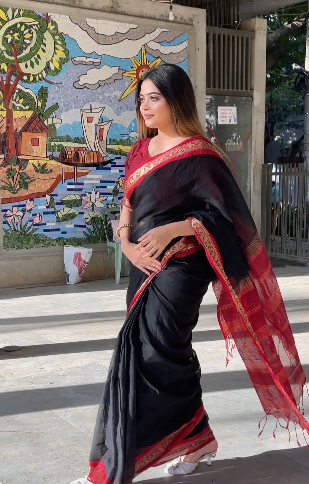 Indian Cotton Saree - Image 4