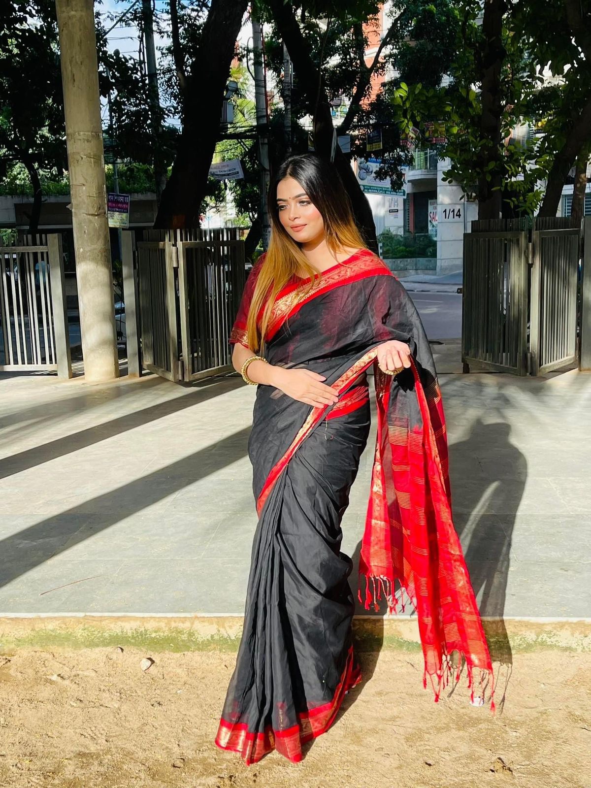 Indian Cotton Saree - Image 2